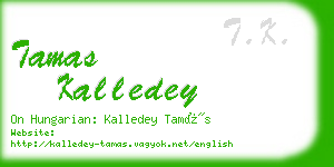 tamas kalledey business card